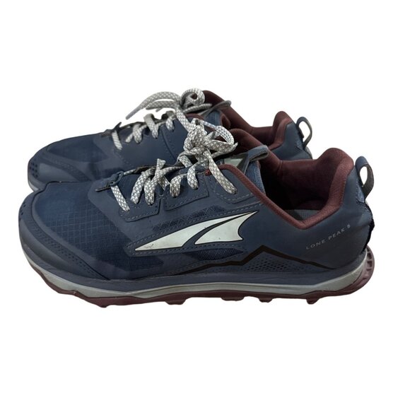 Altra Lone Peak 5 Womens Trail Running Shoes Size 11.5 Navy/Burgundy Durable & L - Picture 3 of 8